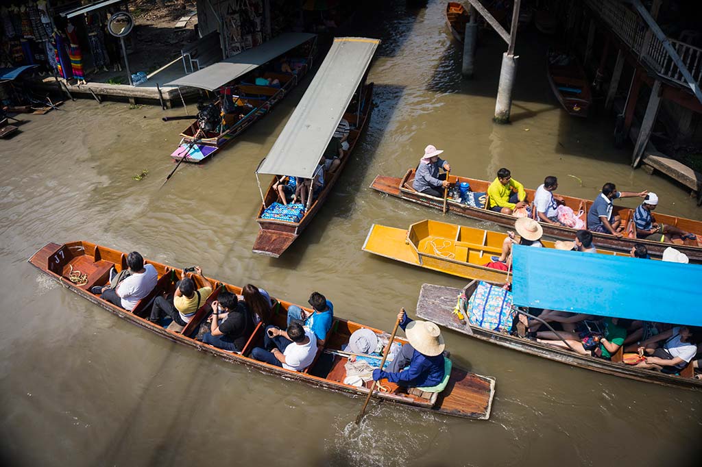 fotografía de viaje Tailandia mercado flotante bangkok