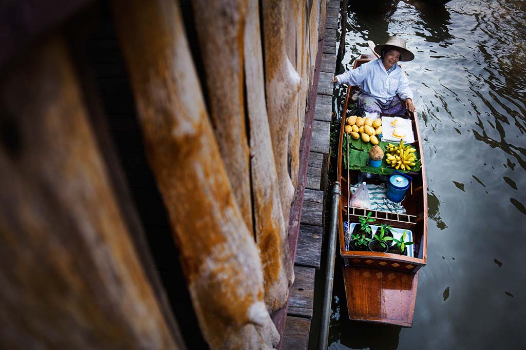 fotografía de viaje Tailandia mercado flotante