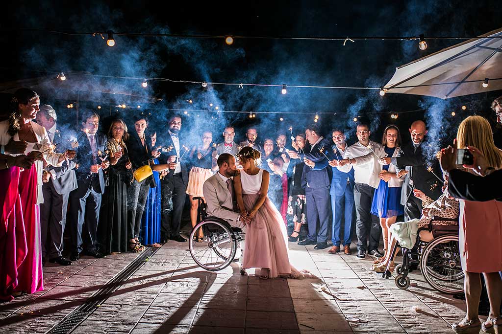 fotógrafo de bodas Cantabria bengalas