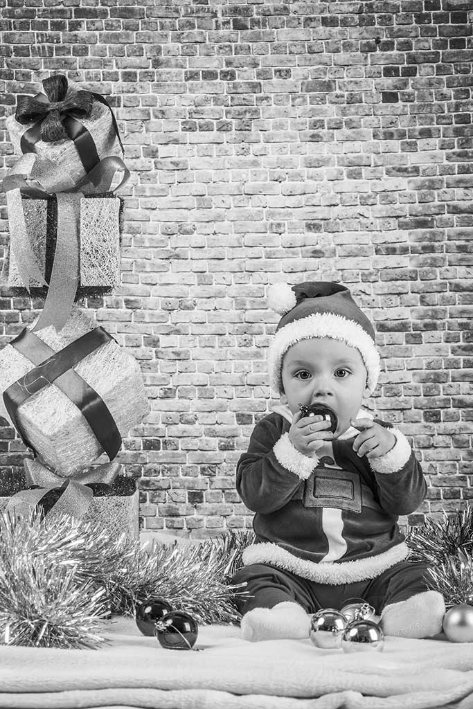 fotos de bebes navidad Marcos Greiz Enzo blanco y negro