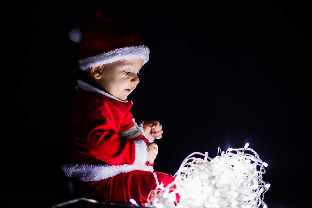 fotos de bebes navidad Marcos Greiz Enzo luces