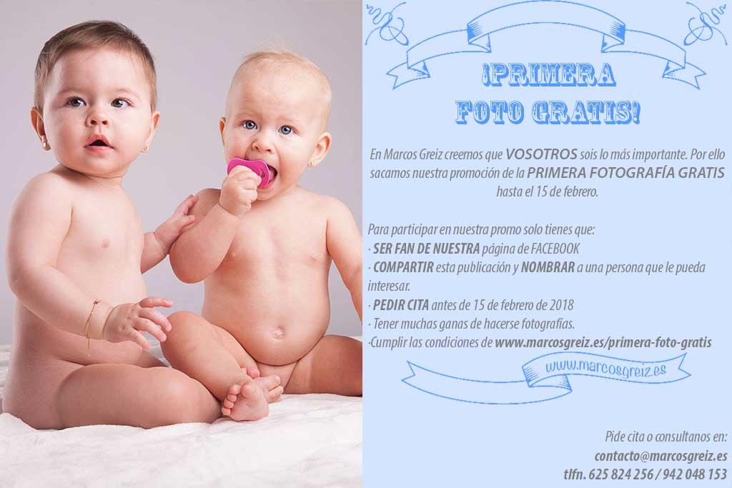 promoción primera fotografía gratis en los reportajes