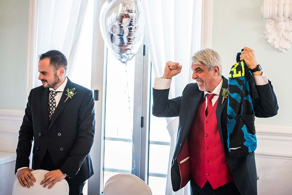 fotografo de bodas en Cantabria Maria y Borja camiseta