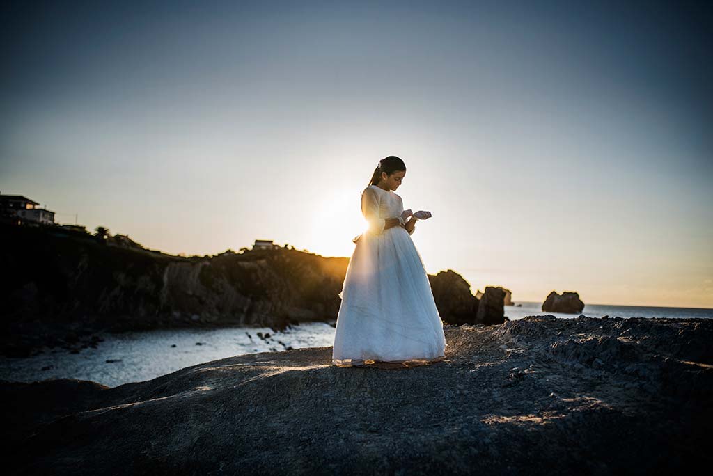 fotos comunión Cantabria arnia Marcos Greiz Anjana puesta de sol