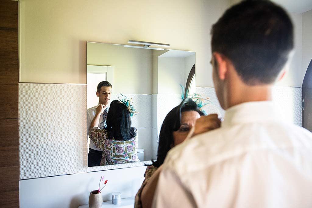 fotógrafo de bodas Cantabria Ana y Mario espejo