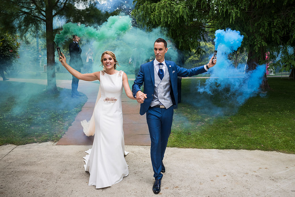 Fotógrafo de bodas Cantabria Marcos Greiz Isa Jose humo