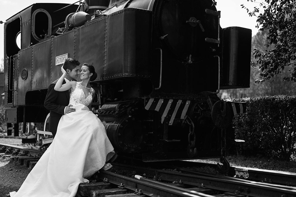 fotógrafo de bodas Santander Blanca y Fran tren