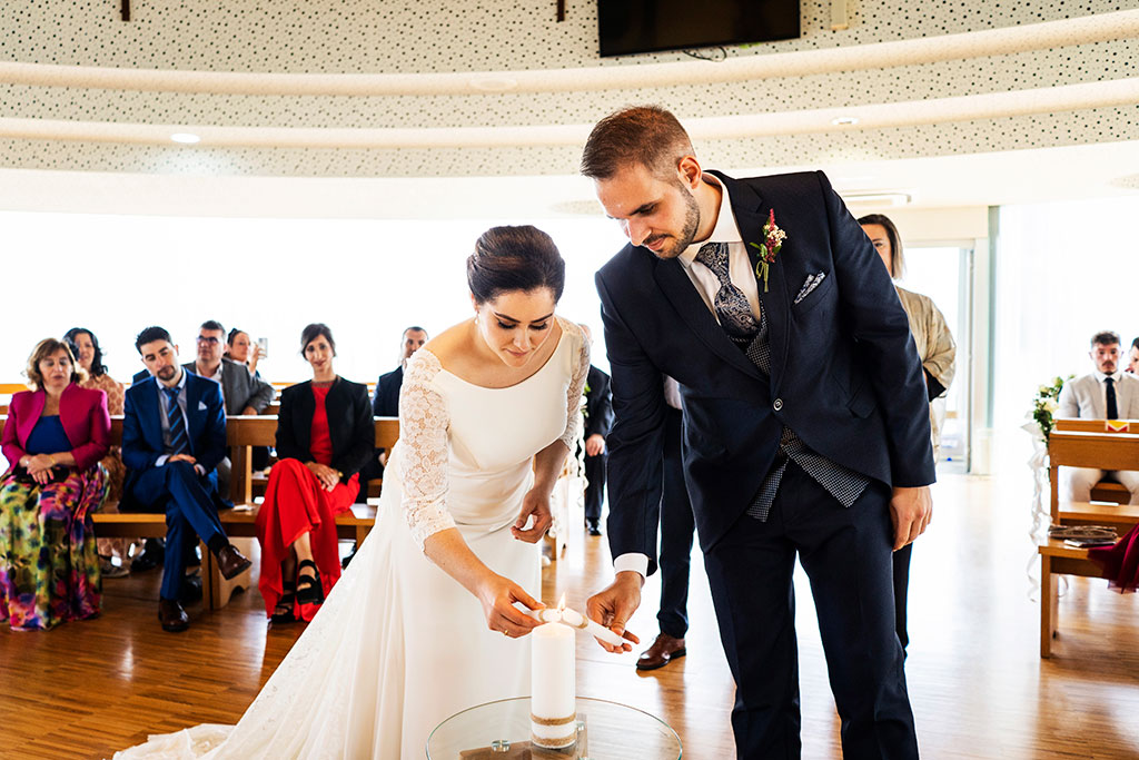 fotografía bodas Santander Cantabria Sara e Ivan vela